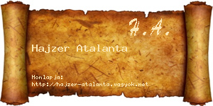 Hajzer Atalanta névjegykártya